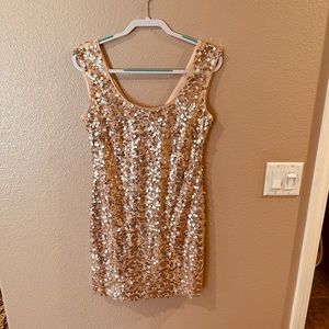 Short sequined cocktail dress